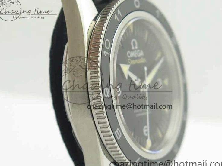 0228 Seamaster 300 Master Spectre SS MKS Best Edition Black Dial On Nylon Strap A SunProtective 8083